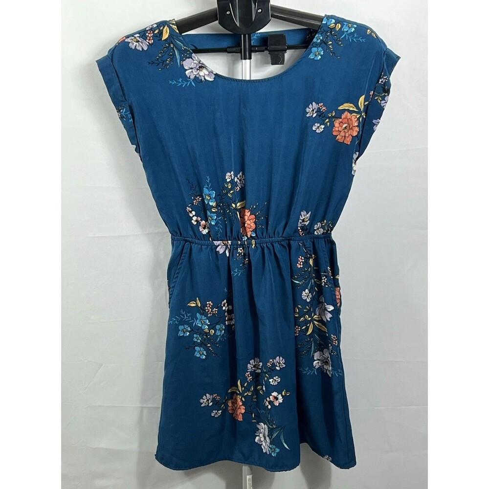 pink rose vintage dress size small floral pattern